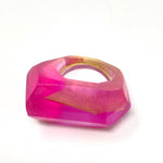 Load image into Gallery viewer, Inner Link Ring, Raspberry Pink and Silver
