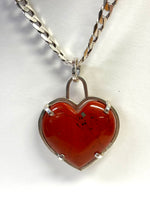 Load image into Gallery viewer, Love Pendant, Red Jasper, Sterling Silver
