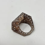 Load image into Gallery viewer, Inner Link Ring, Smokey Glitter and Silver
