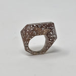 Load image into Gallery viewer, Inner Link Ring, Smokey Glitter and Silver
