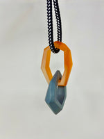 Load image into Gallery viewer, Links Pendant, Orange and Grey
