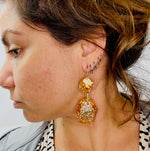 Load image into Gallery viewer, Double Rock Earrings, Ultra Glitter,  high gloss finish
