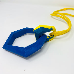 Links Pendant, Yellow and Blue