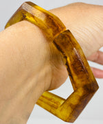 Load image into Gallery viewer, Bangle Link in Faux Amber

