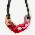 Load image into Gallery viewer, Maca Links Necklace, terracotta, beige and reds
