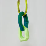 Load image into Gallery viewer, Links Pendant, fluro green and possum
