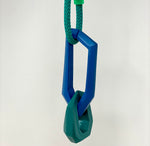 Load image into Gallery viewer, Maca Links Pendant, teal green and blue
