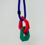 Load image into Gallery viewer, Links Pendant, blue, teal and fuchsia
