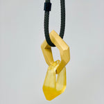 Load image into Gallery viewer, Maca Links Pendant, ochre and light amber
