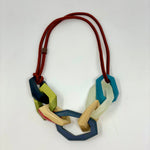 Load image into Gallery viewer, Maca Links Necklace, multicolour suit
