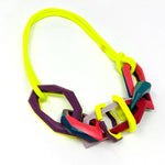 Load image into Gallery viewer, Maca Links Necklace, Fluro yellow, pinks and greens
