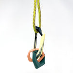 Load image into Gallery viewer, Maca Links Pendant, zebra, stone green and peach
